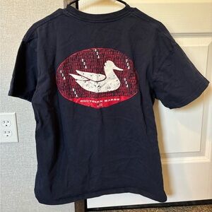 Southern Marsh Navy T-Shirt with Red Logo